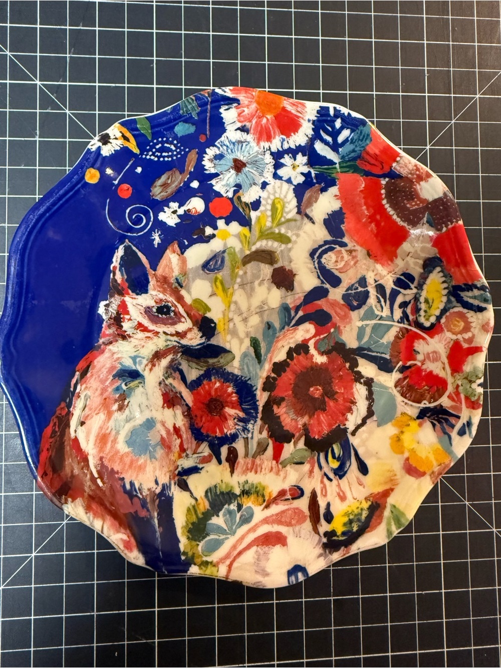 Anthropologie Starla M. Halfmann Fox and Hare Plate - stunning